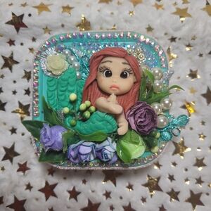 Mermaid Jewelry  Box with Floral Accents